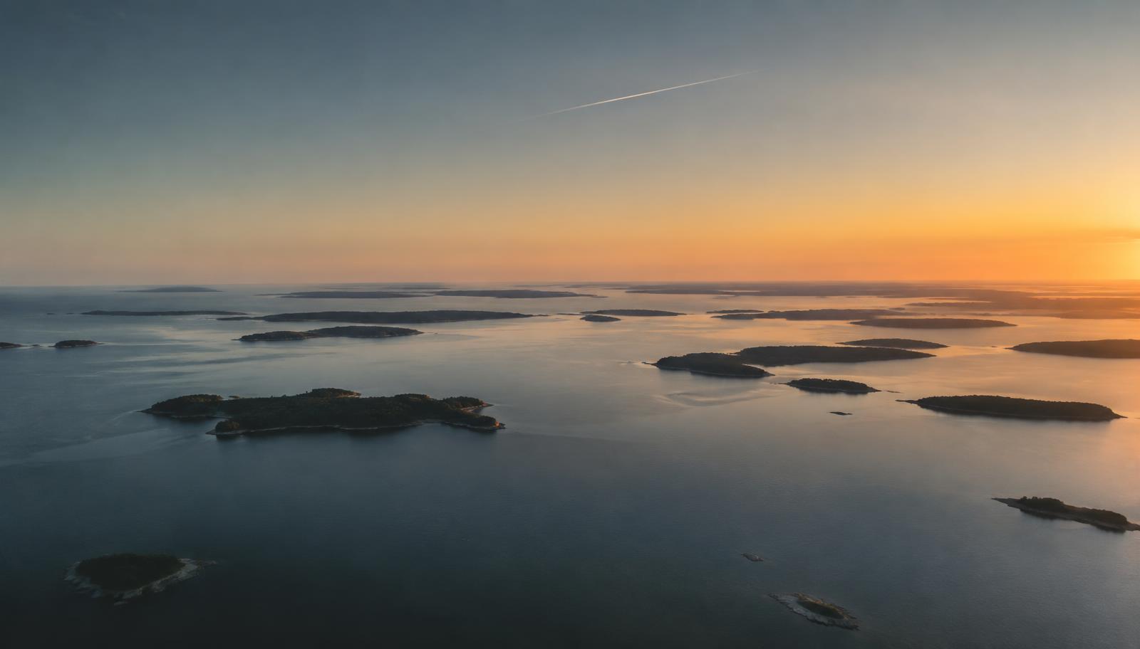 Stockholm archipelago at dawn